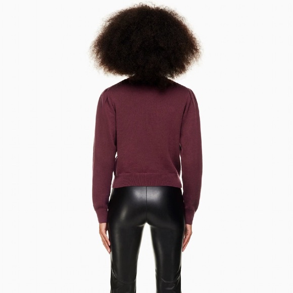 Aritzia Wilfred Moonrise Cardigan Spiced Burgundy Size Large NWOT - Picture 10 of 10